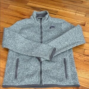 EUC Boys Patagonia Heathered Gray Zip-Up Fleece 16-18
